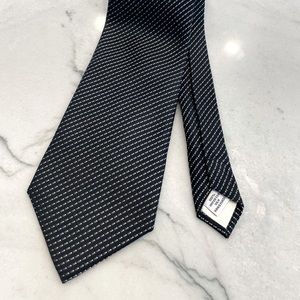 Black Silver Sean John 100% Silk Tie